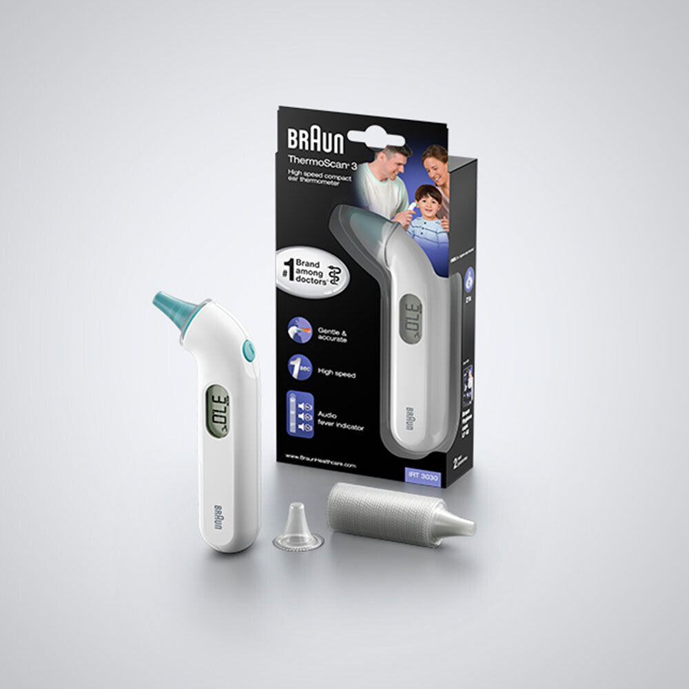 Braun ThermoScan 3 Kontakt Vit Öra