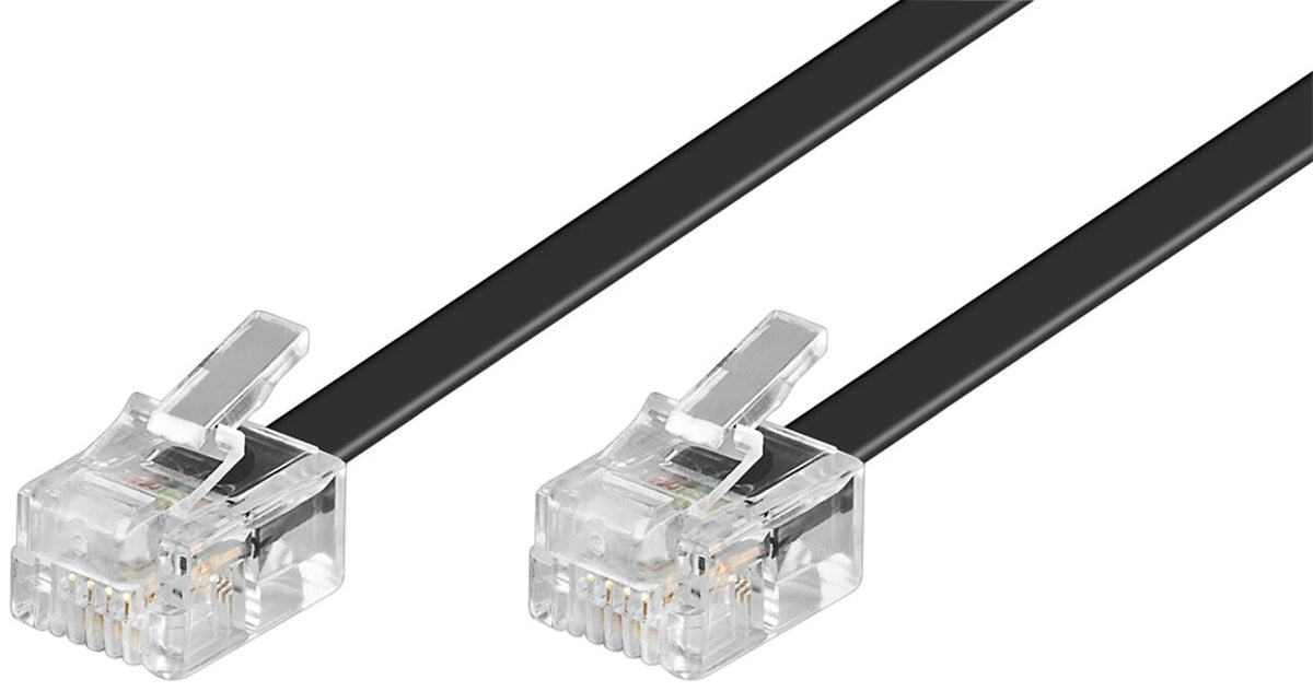 Goobay 50318 telefonkablar 6 m Svart