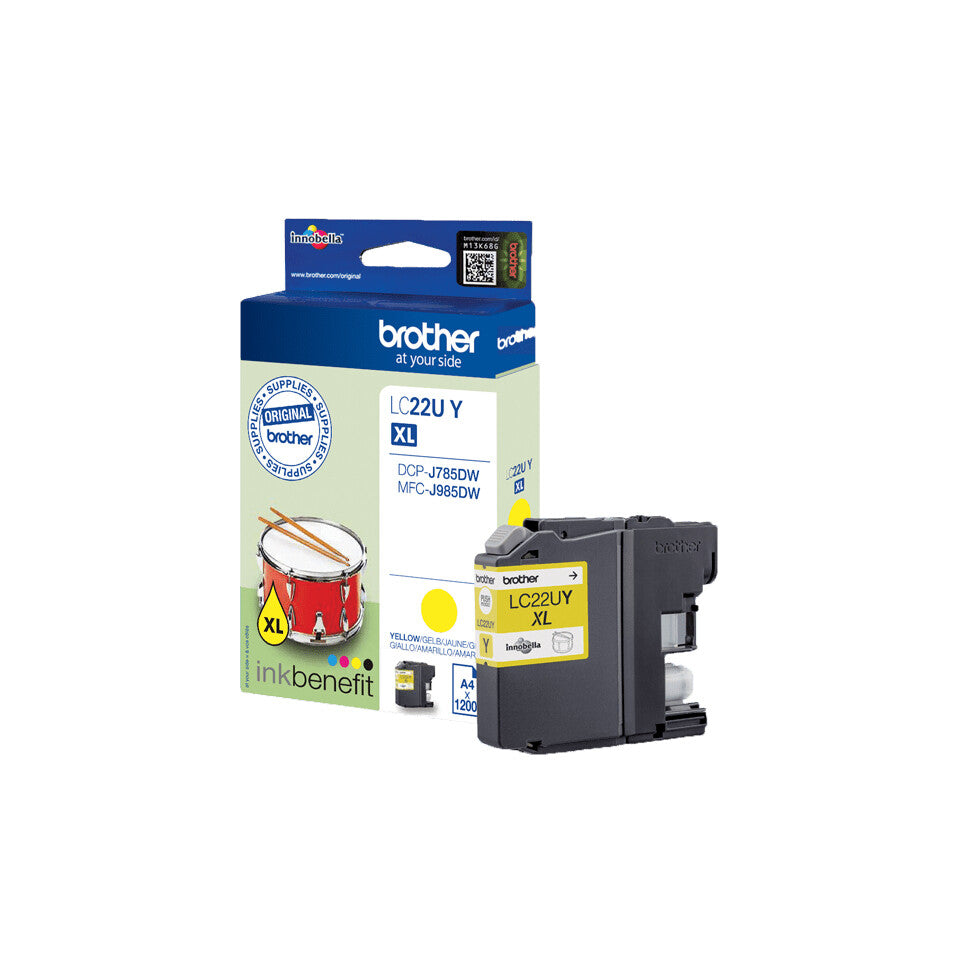Brother LC22UY bläckpatroner 1 styck Original Gul