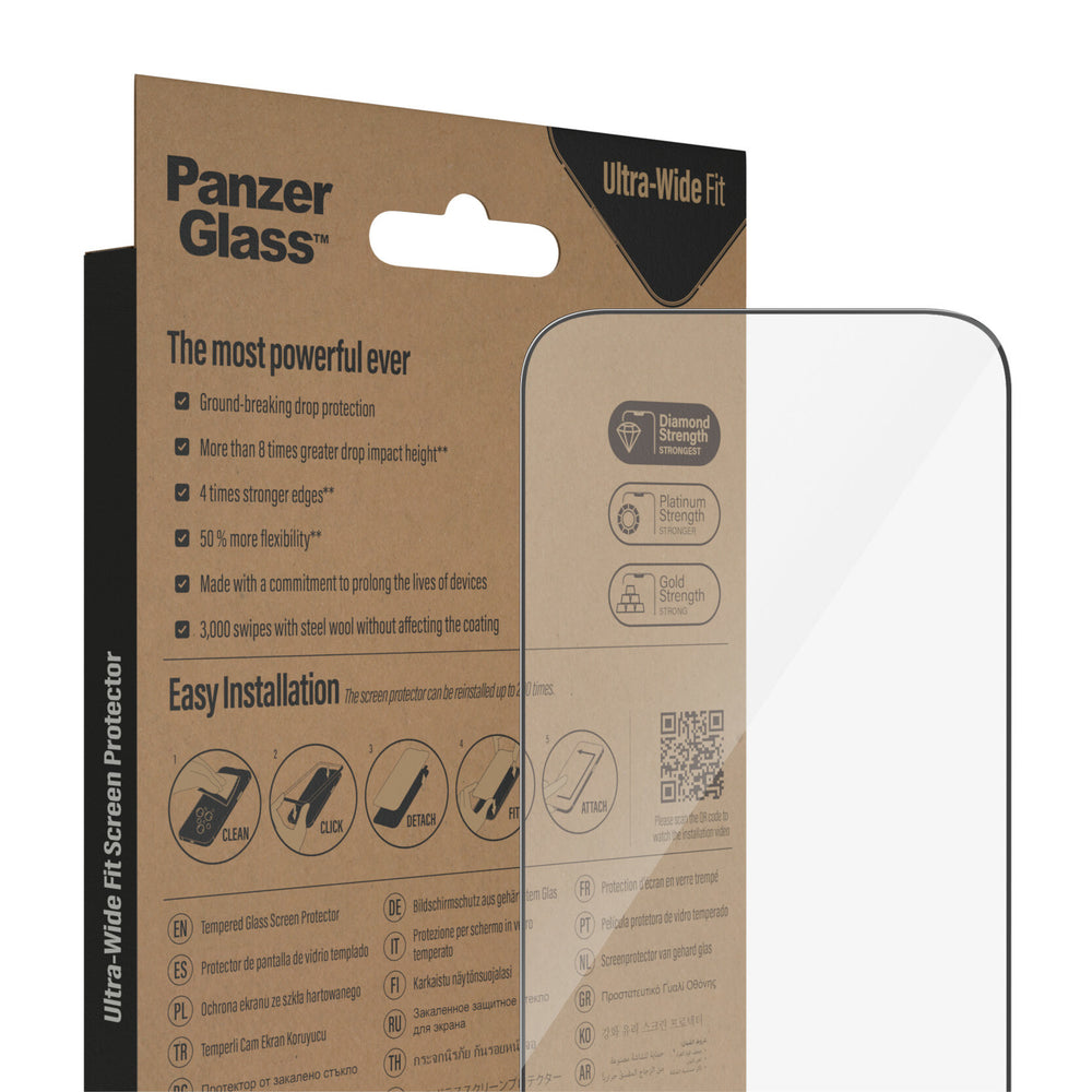 PanzerGlass Ultra-Wide Fit Apple iPhone Genomskinligt skärmskydd 1 styck