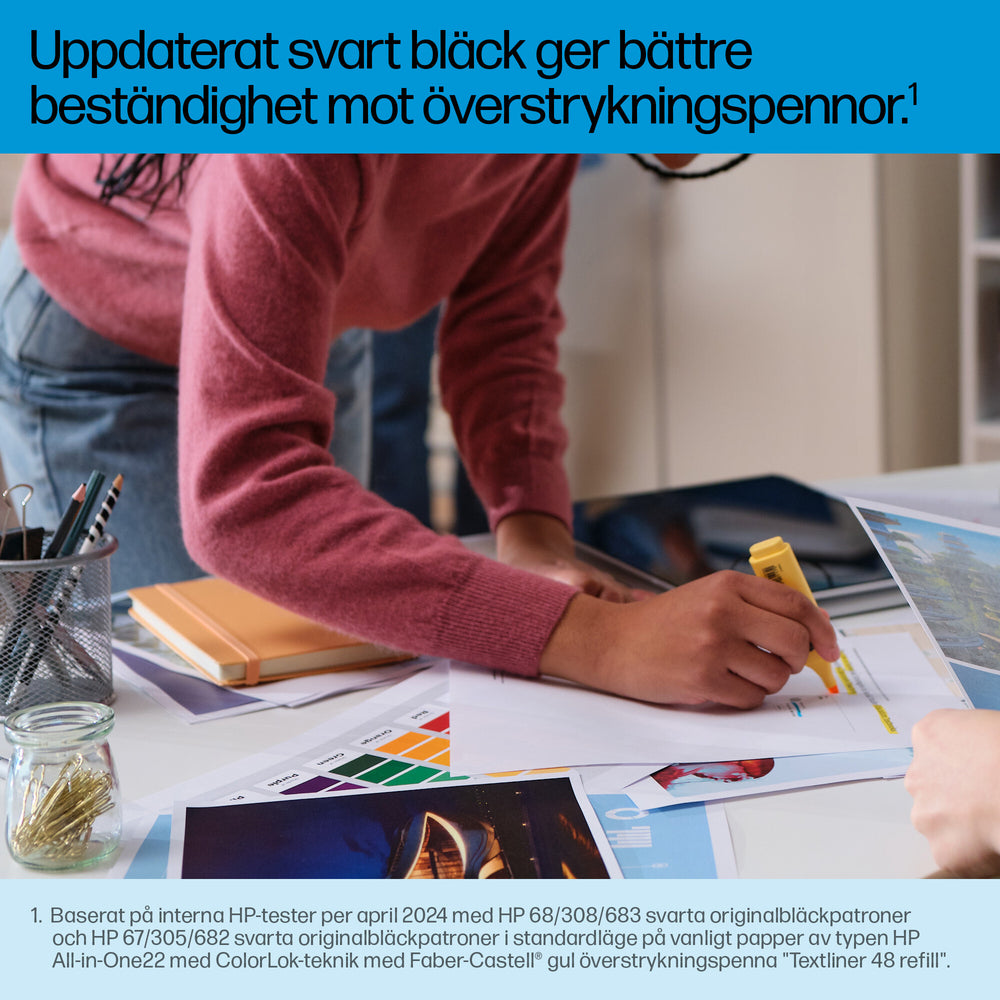 HP 308 svart/trefärgs originalbläckpatroner kombinerat 2-pack