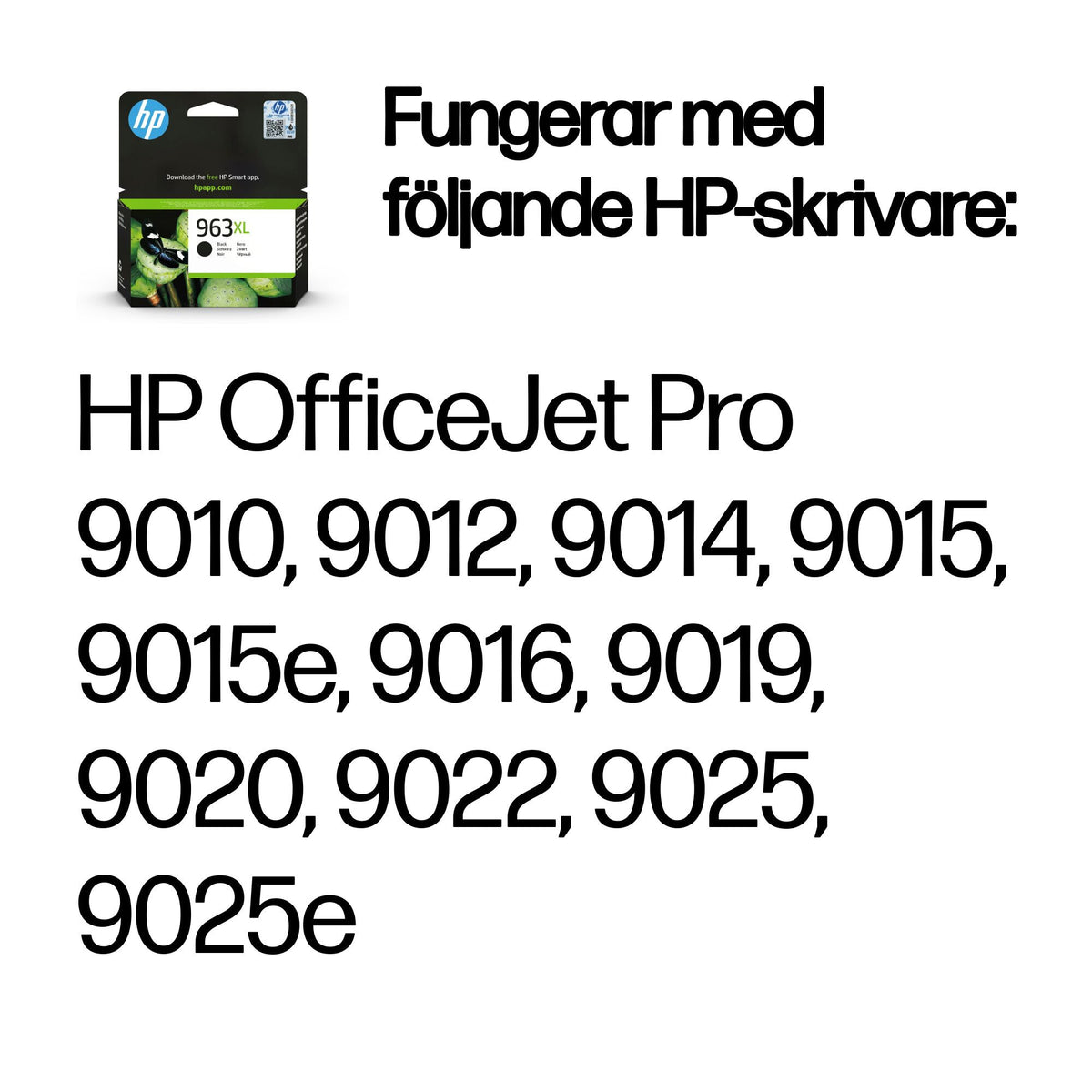 HP 963XL svart original bläckpatron med hög kapacitet