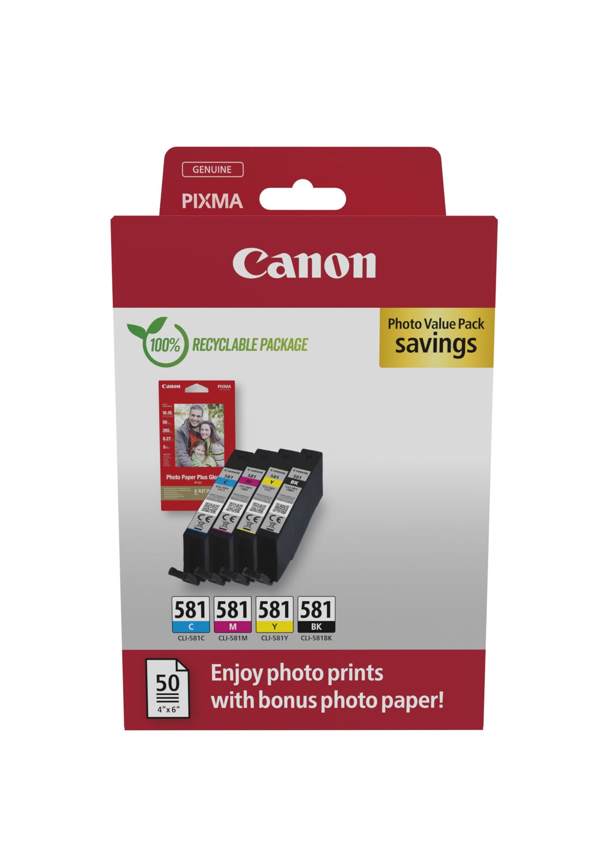 Canon 2106C006 bläckpatroner 4 styck Original Svart, Cyan, Magenta, Gul