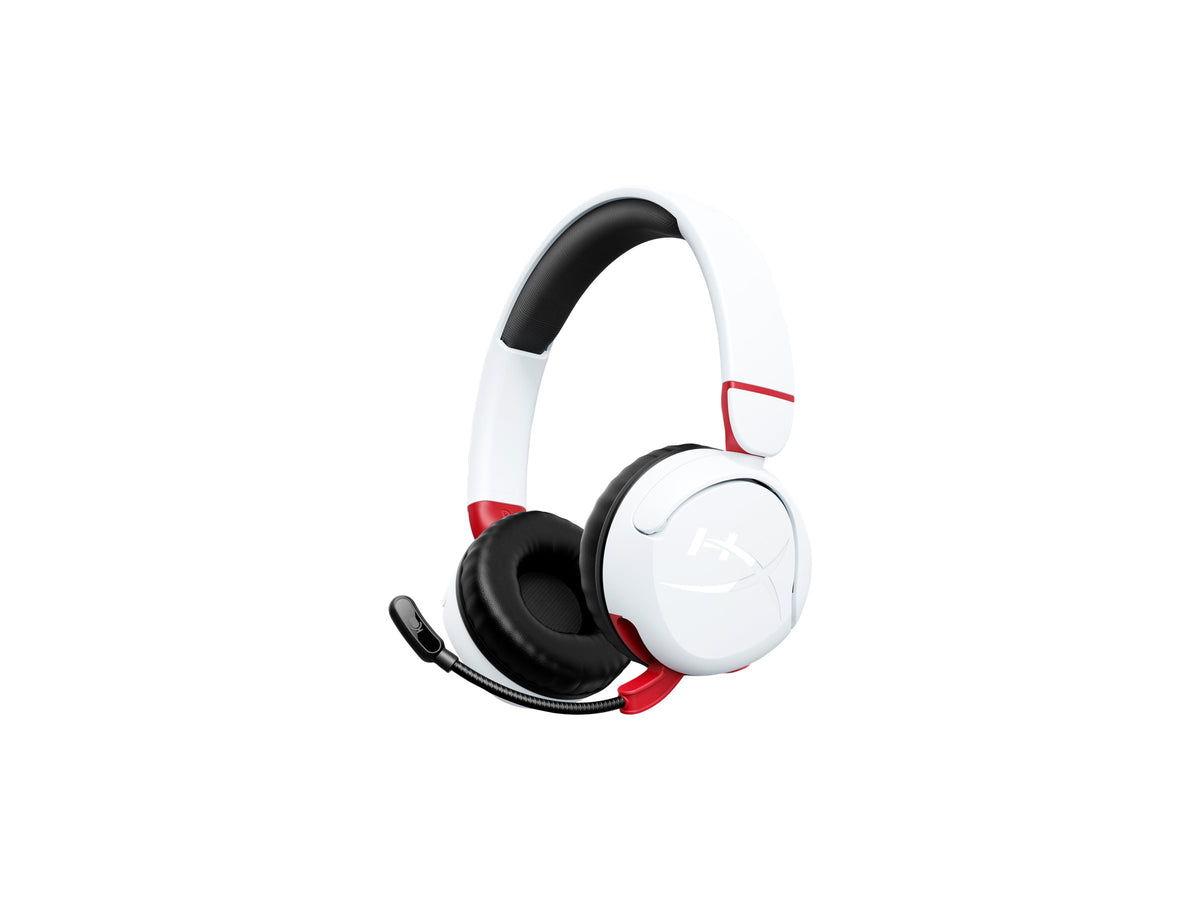 HyperX Cloud Mini – Trådlöst Gamingheadset med Bluetooth 5.3, ANC & 3,5 mm (Vitt)