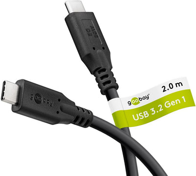 Goobay 74728 USB-kablar USB 3.2 Gen 1 (3.1 Gen 1) 2 m USB C Svart
