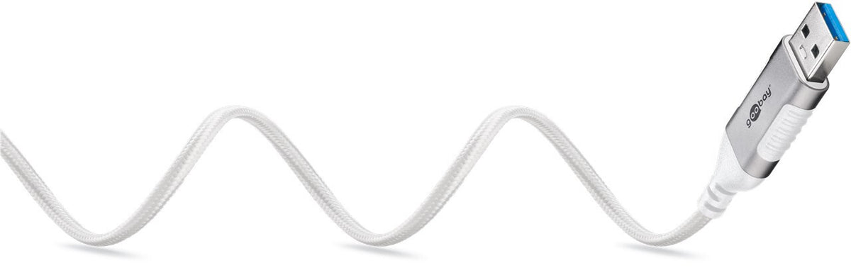 Goobay 74380 kabelomvandlare (hane/hona) USB 3.0 type A RJ45 Vit