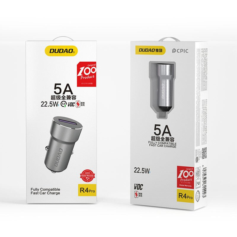 DUDAO R4Pro Upgrade Gray Universal Grå Cigarr tändare Snabb laddning Automatisk
