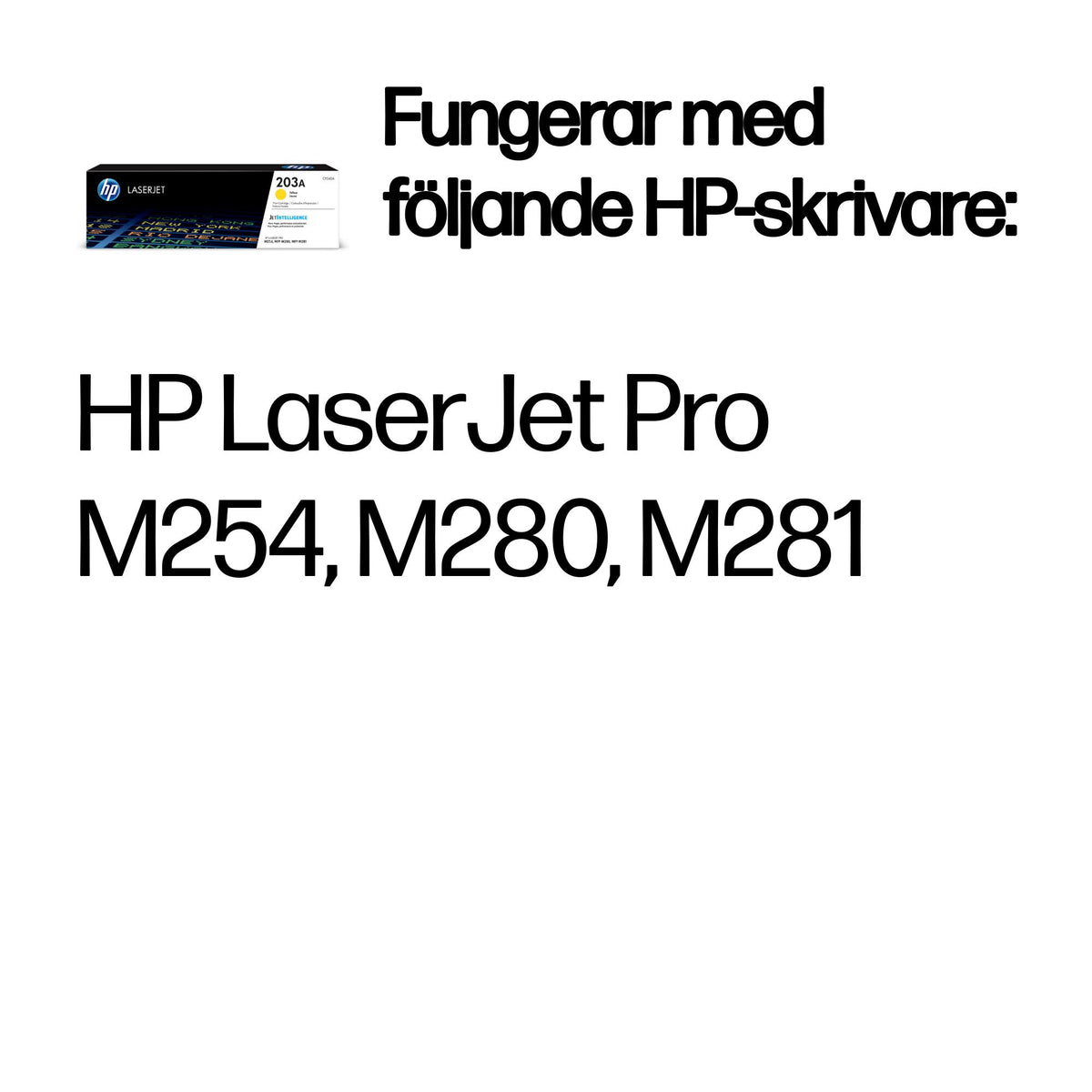 HP 203A gul original LaserJet-tonerkassett