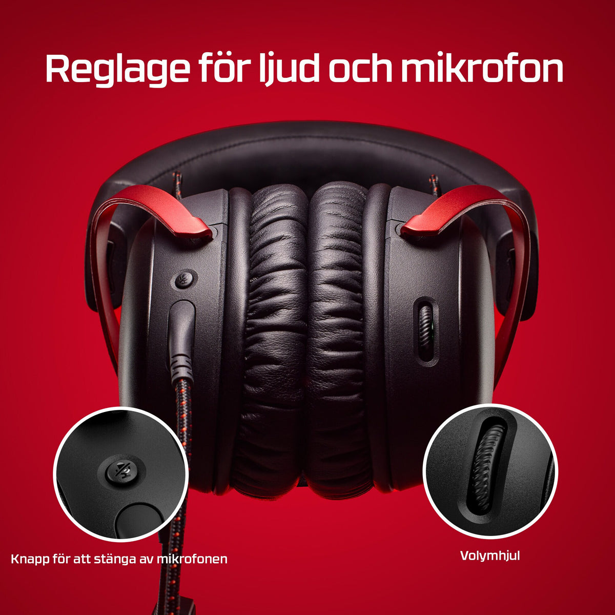 HyperX Cloud III – gamingheadset (svart/rött)