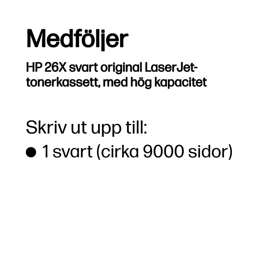 HP 26X svart original LaserJet-tonerkassett, med hög kapacitet