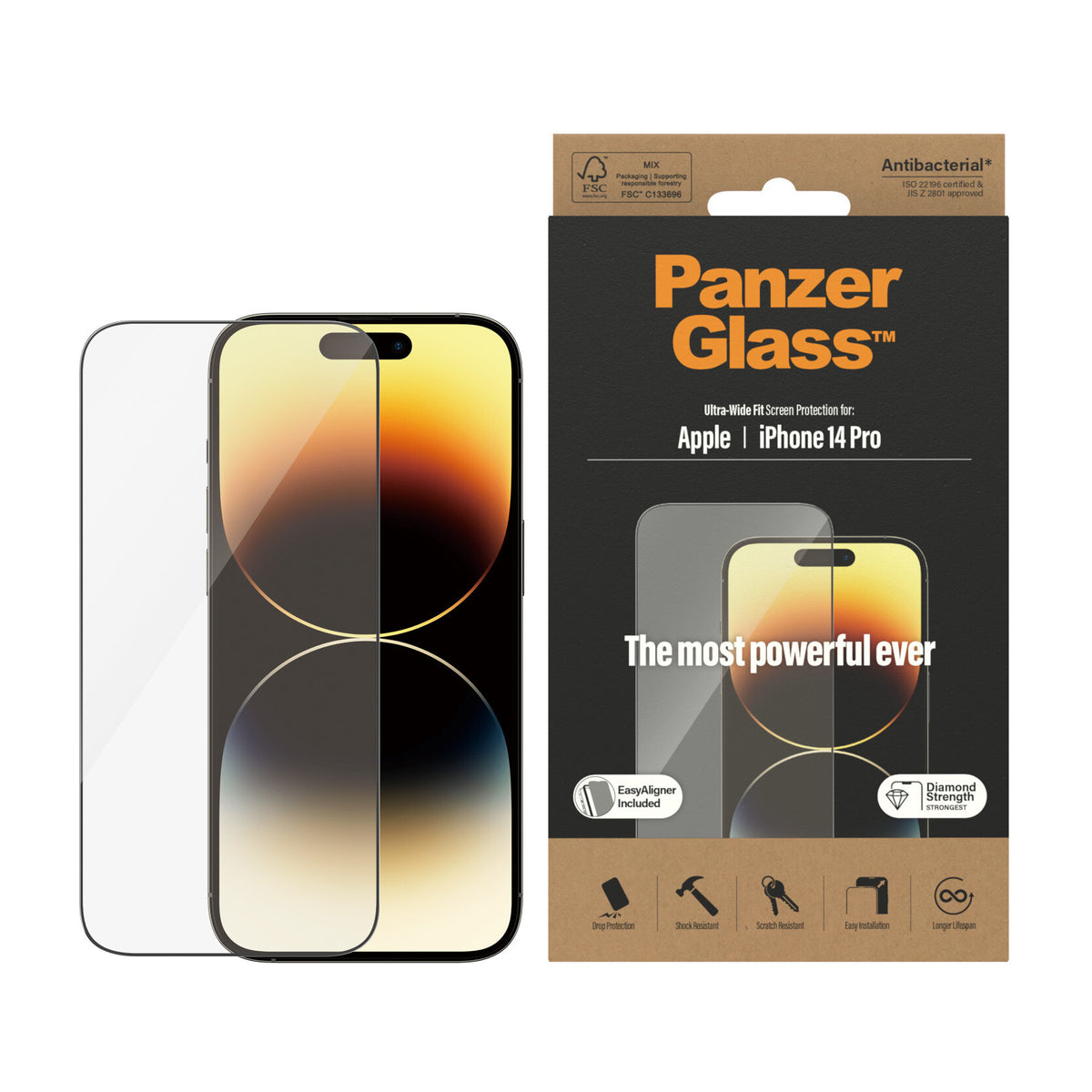 PanzerGlass Ultra-Wide Fit Apple iPhone Genomskinligt skärmskydd 1 styck