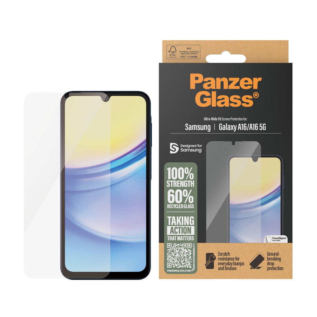 PanzerGlass 3807 skärm- och baksidesskydd till mobiltelefon Genomskinligt skärmskydd Samsung 1 styck