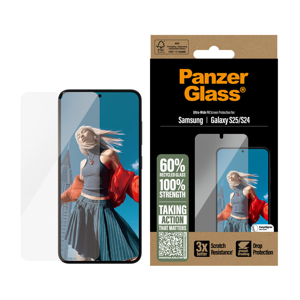 PanzerGlass Ultra Wide Fit Genomskinligt skärmskydd Samsung 1 styck