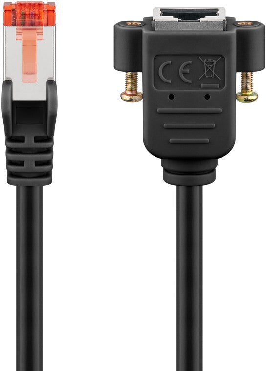 Goobay 65637 nätverkskablar Svart 1 m Cat6 S/FTP (S-STP)