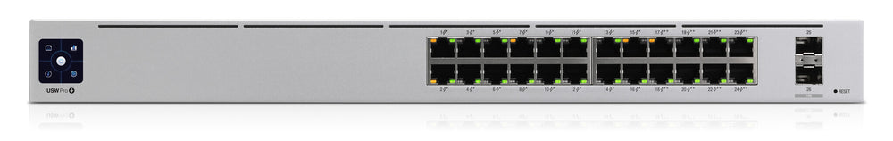 Ubiquiti UniFi Pro 24-Port PoE hanterad L2/L3 Gigabit Ethernet (10/100/1000) Strömförsörjning via Ethernet (PoE) stöd 1U Silver