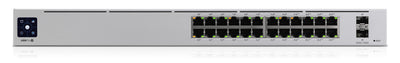 Ubiquiti UniFi Pro 24-Port PoE hanterad L2/L3 Gigabit Ethernet (10/100/1000) Strömförsörjning via Ethernet (PoE) stöd 1U Silver