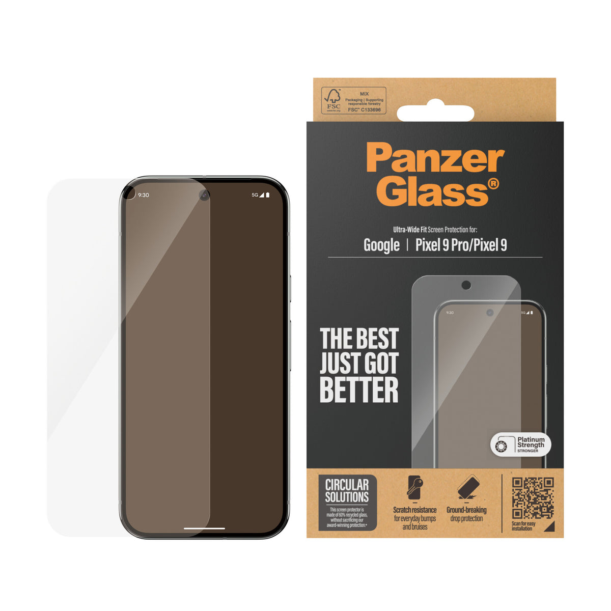PanzerGlass 4787 skärm- och baksidesskydd till mobiltelefon Genomskinligt skärmskydd Google 1 styck