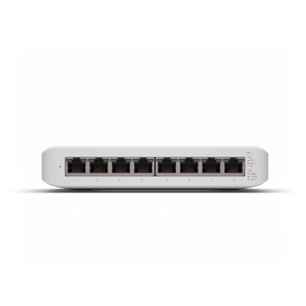 Ubiquiti UniFi Switch Lite 8 PoE hanterad L2 Gigabit Ethernet (10/100/1000) Strömförsörjning via Ethernet (PoE) stöd Vit