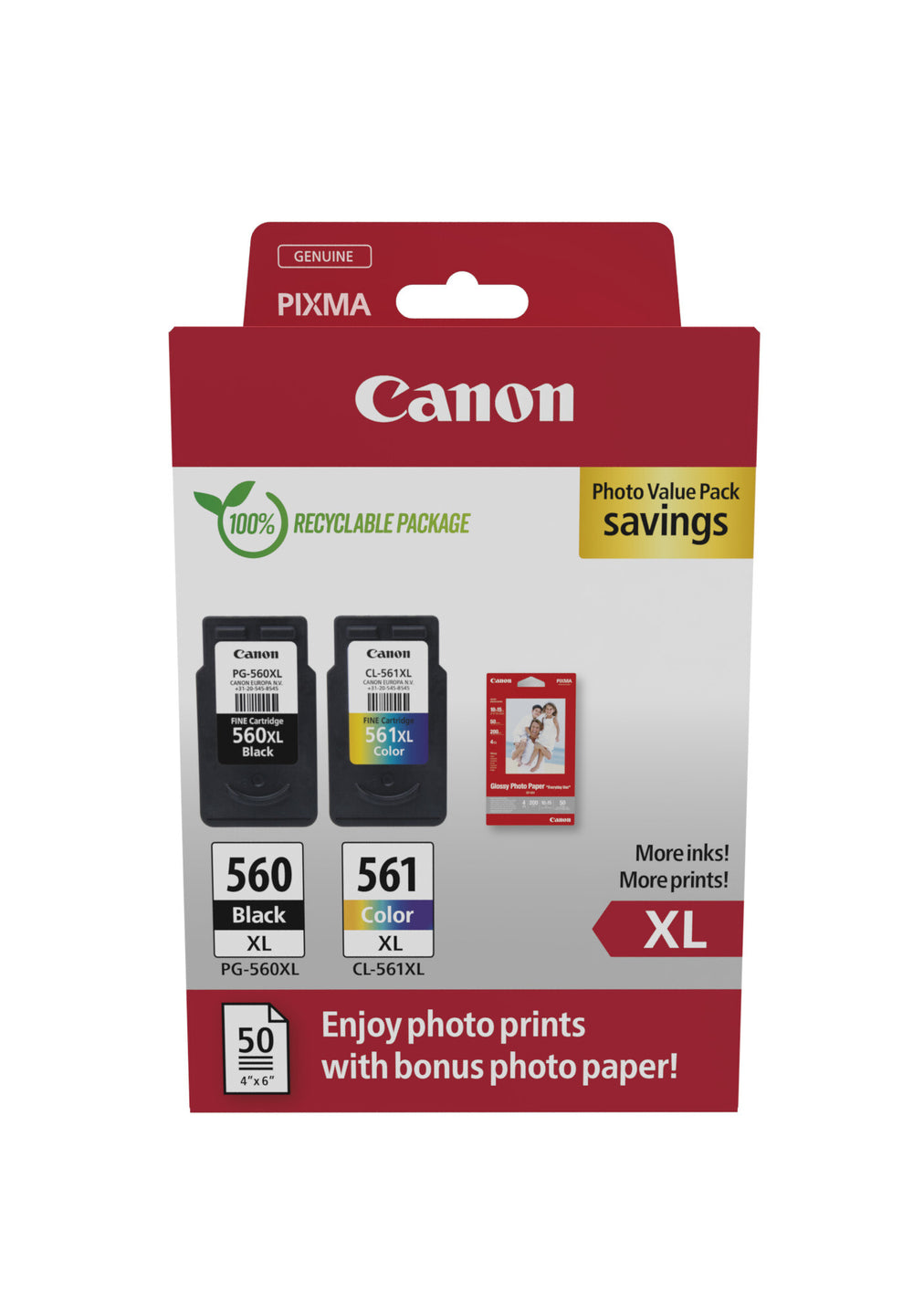 Canon 3712C008 bläckpatroner 2 styck Original Hög (XL) avkastning Svart, Cyan, Magenta, Gul