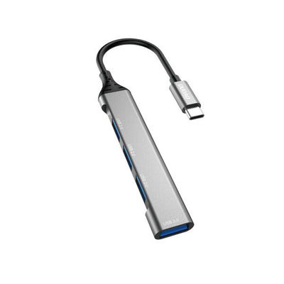 DUDAO A16T 4-in-4 USB-C Hub Kabel USB 3.2 Gen 1 (3.1 Gen 1) Type-C Grå