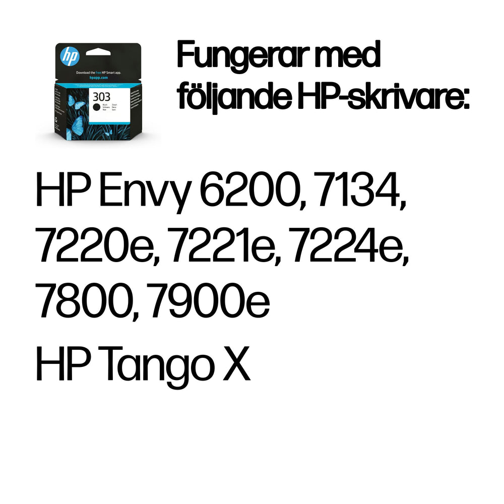 HP 303 svart originalbläckpatron