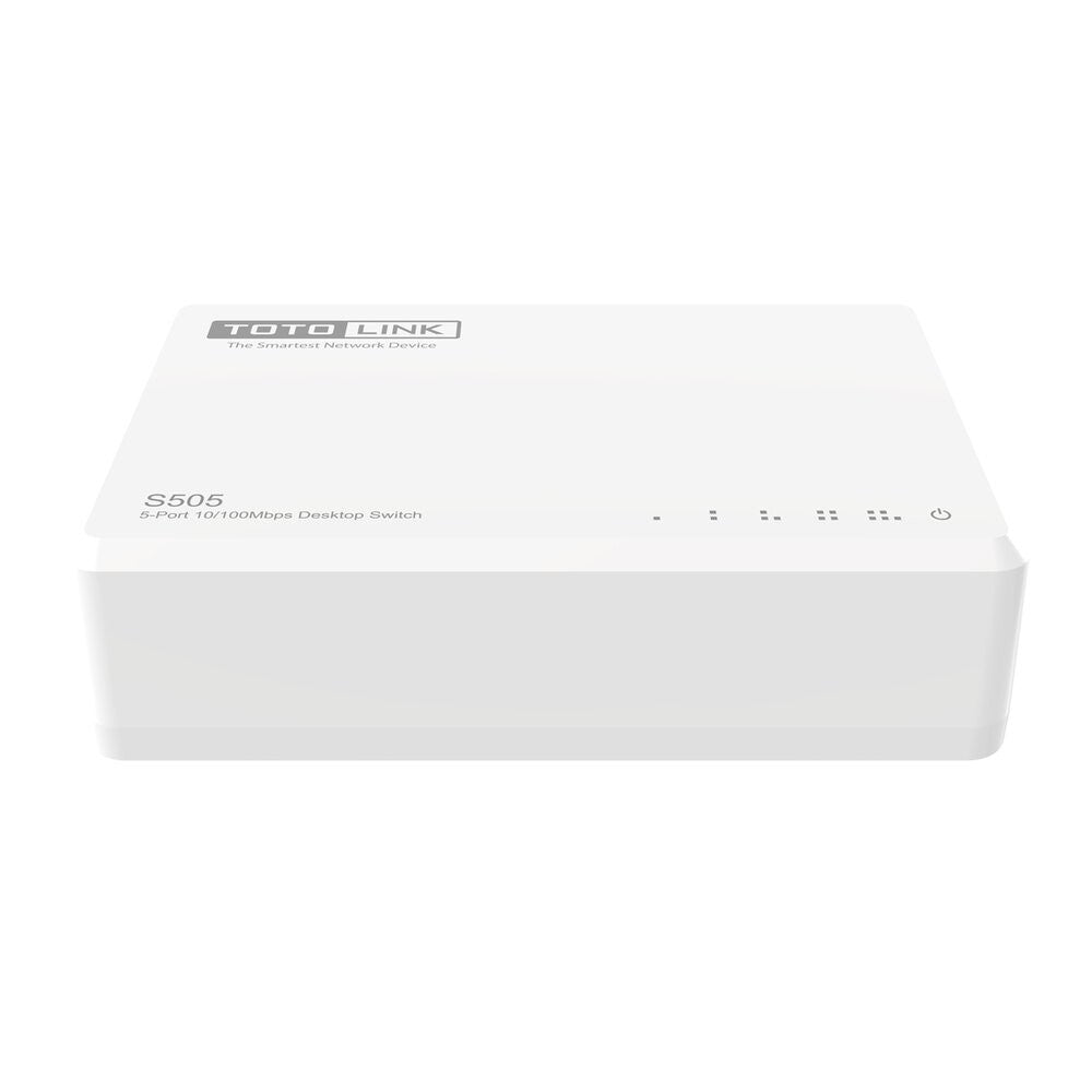 TOTOLINK S505-V5 nätverksswitchar Ohanterad Fast Ethernet (10/100) Vit