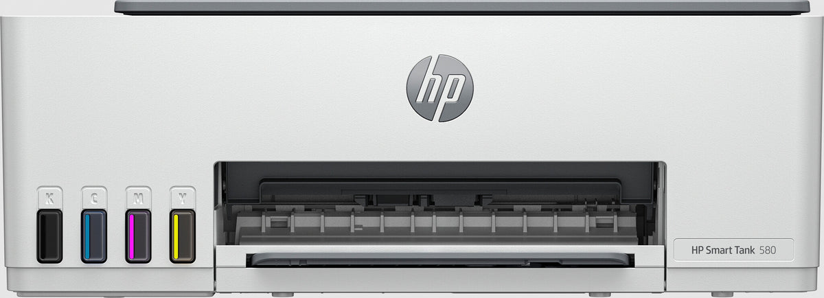 HP Smart Tank 580 All-in-One Printer, Home and home office, Print, copy, scan, Wireless; High-volume printer tank; Print from phone or tablet; Scan to PDF