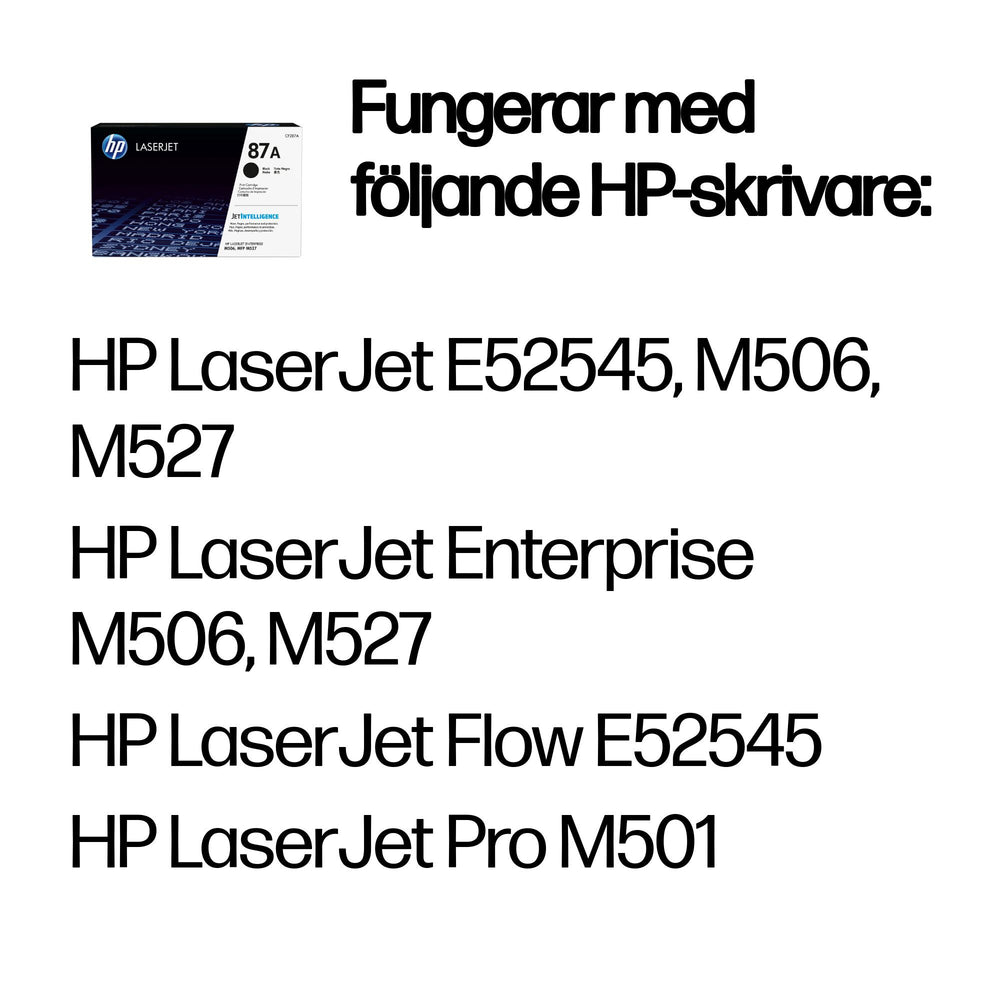 HP 87A svart original LaserJet-tonerkassett