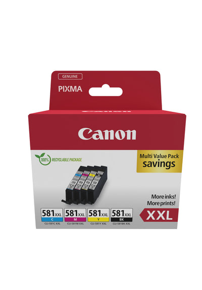 Canon 1998C007 bläckpatroner 4 styck Original Svart, Cyan, Magenta, Gul