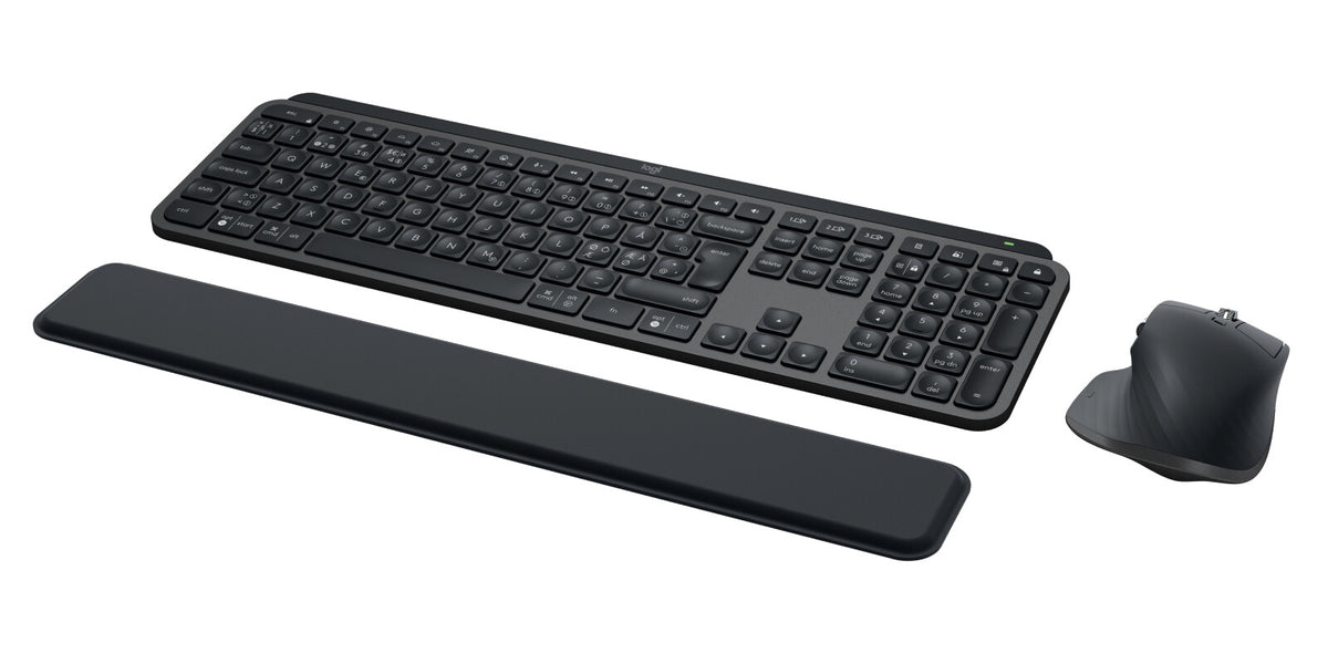 Logitech 920-010931 tangentbord Mus inkluderad Kontor Trådlös RF + Bluetooth QWERTY Nordic grafit