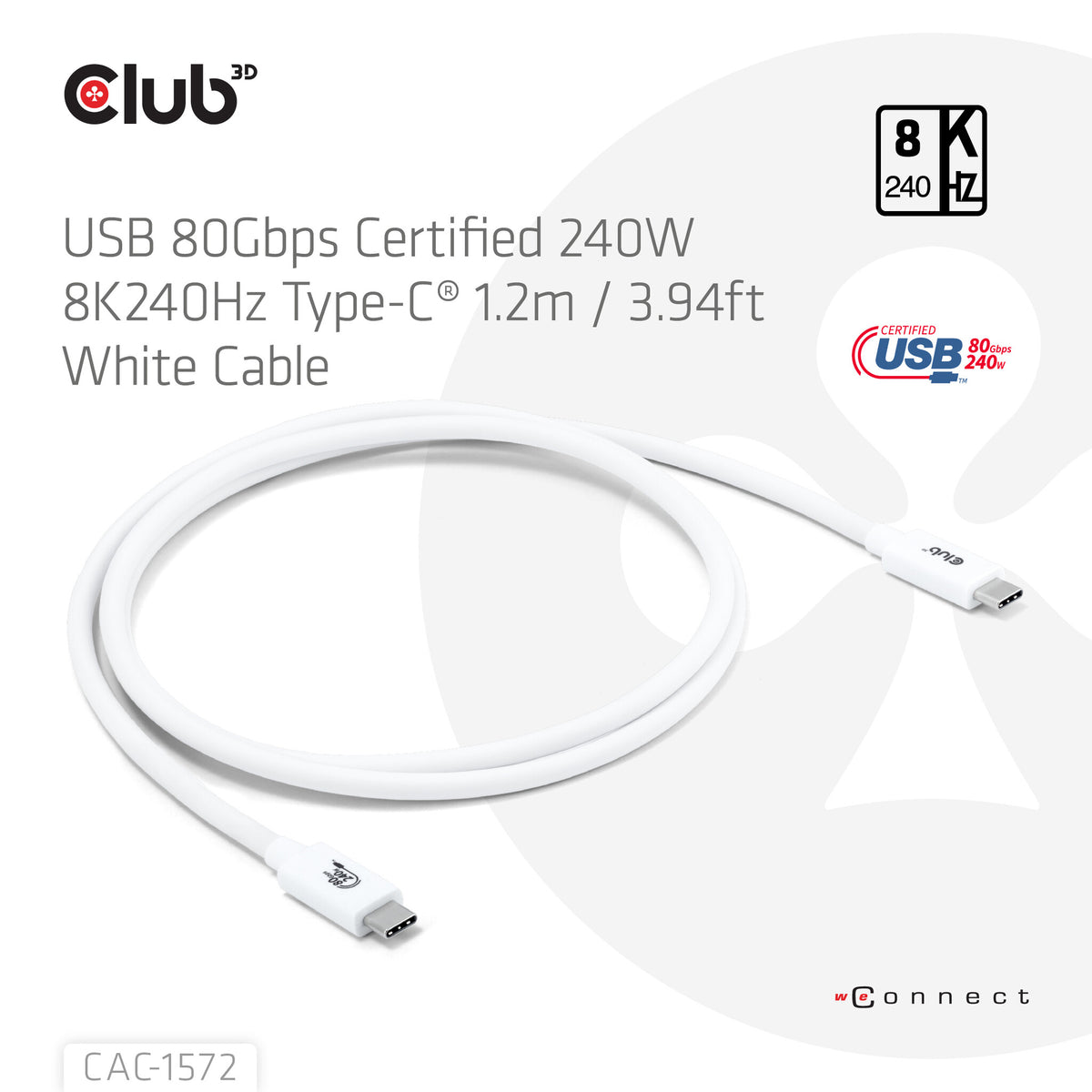 CLUB3D CAC-1572 USB-kablar