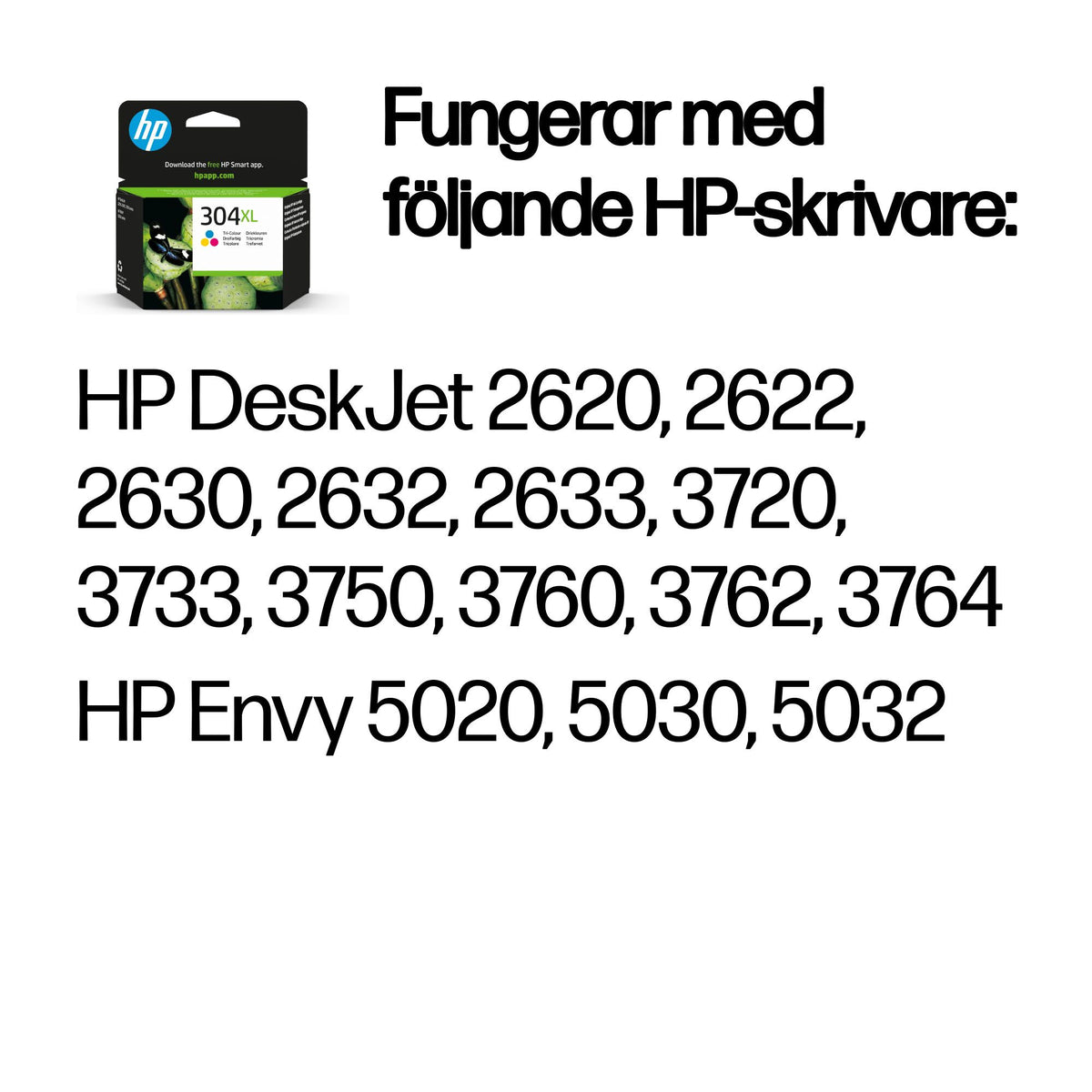 HP 304XL trefärgs original bläckpatron