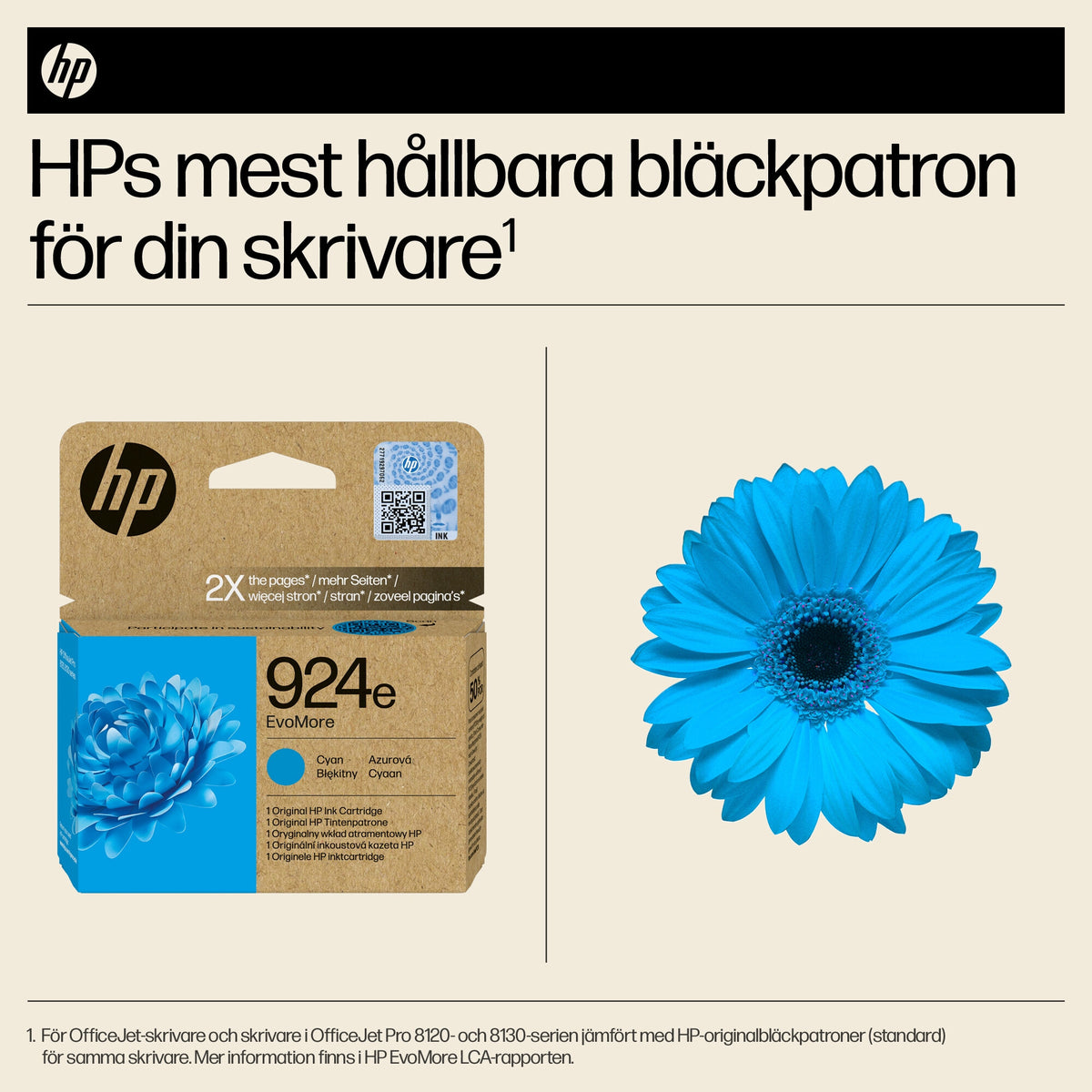 HP 924e EvoMore cyan originalbläckpatron