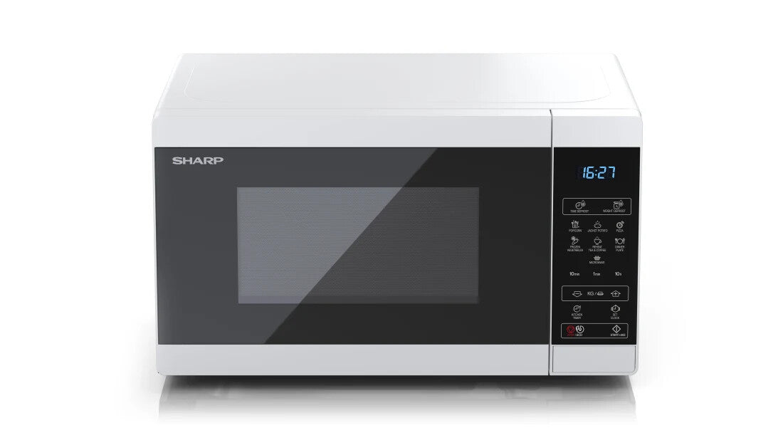 Sharp YC-MS02E-W mikrovågsugn Bänkdiskmaskin Enbart mikrovågsugn 20 l 800 W Svart, Vit