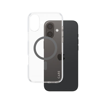 PanzerGlass CARE by PG BLK MagSafe iPhone16 6.7 mobiltelefonfodral Omslag Transparent