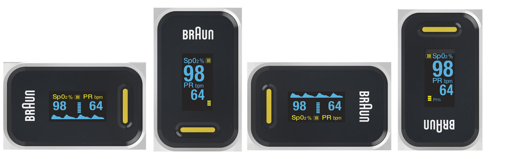 Braun YK-81CEU pulsoximetrar Svart, Rostfritt stål