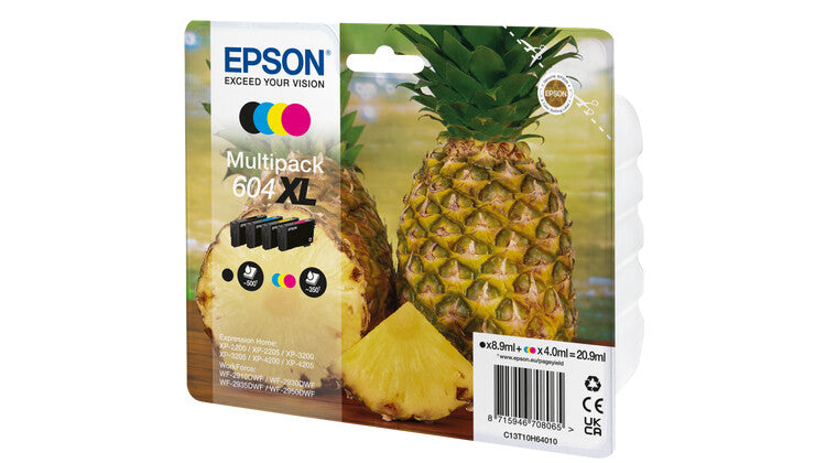 Epson 604XL bläckpatroner 4 styck Original Hög (XL) avkastning Svart, Cyan, Magenta, Gul
