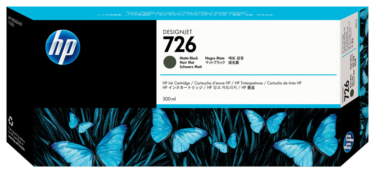 HP 726 300 ml DesignJet-bläckpatron, mattsvart