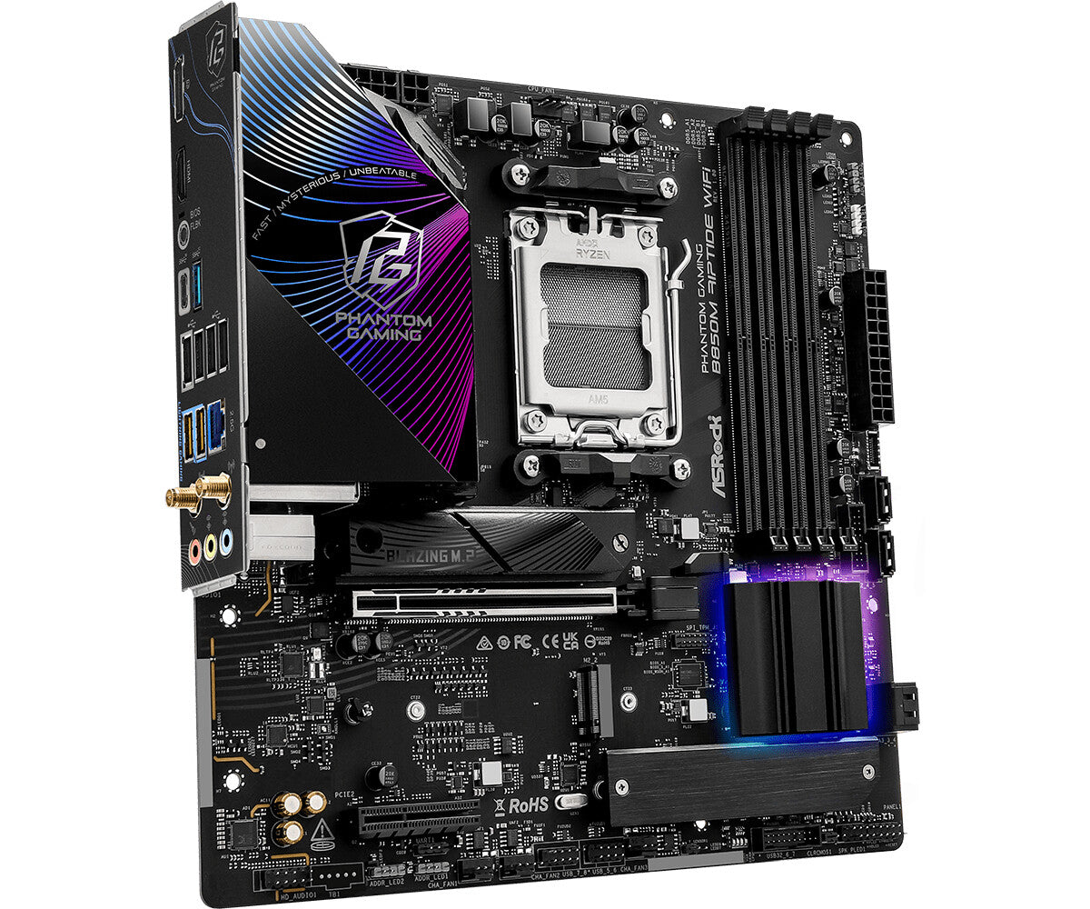 Asrock Phantom Gaming B850M Riptide WiFi AMD B850 AM5-sockel micro ATX
