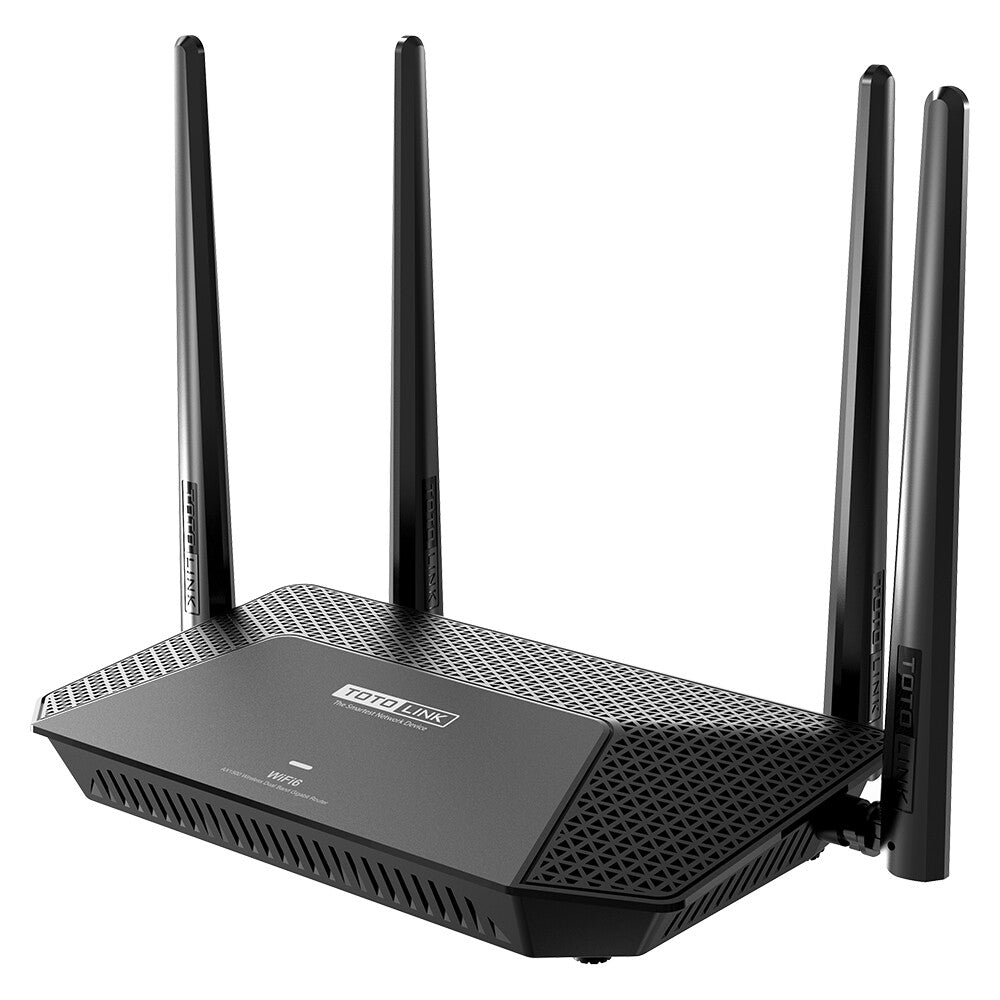 TOTOLINK X2000R trådlös router Gigabit Ethernet Dual-band (2,4 GHz / 5 GHz) Svart