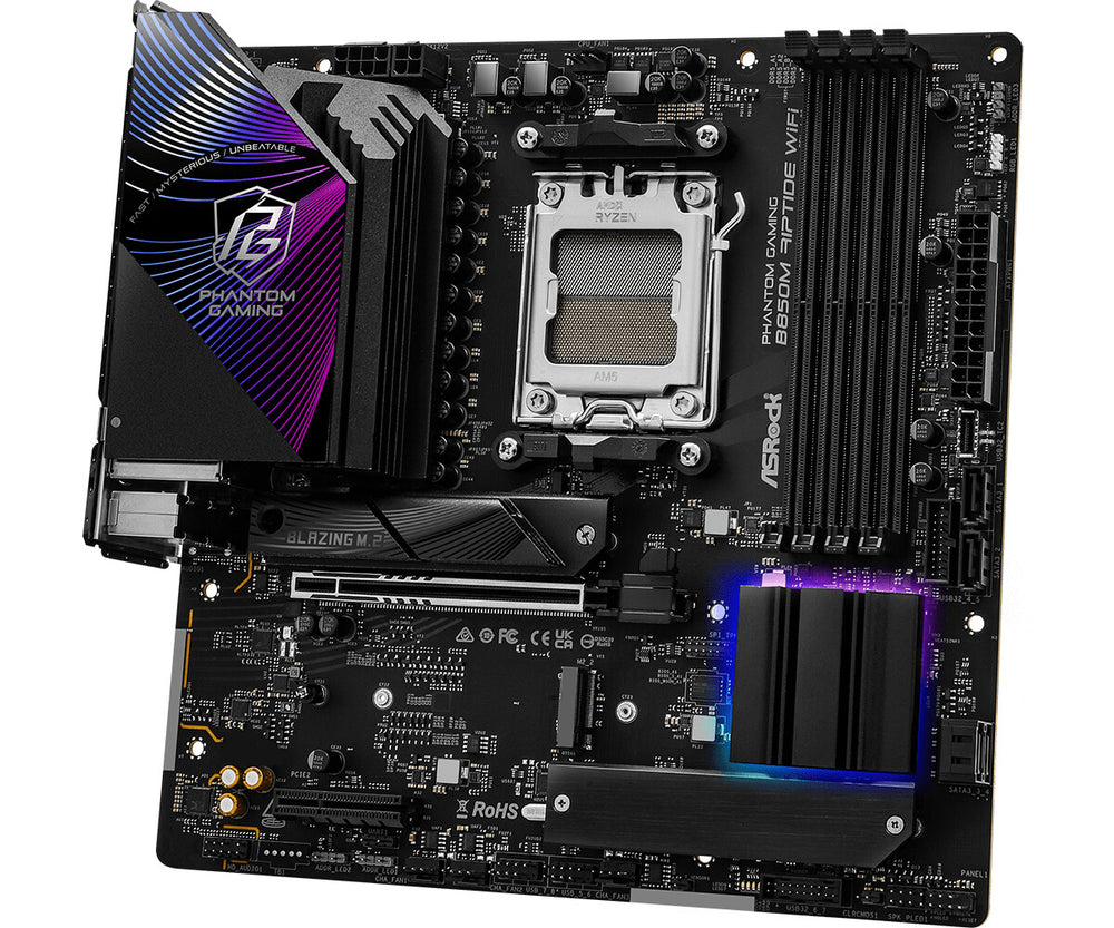 Asrock Phantom Gaming B850M Riptide WiFi AMD B850 AM5-sockel micro ATX