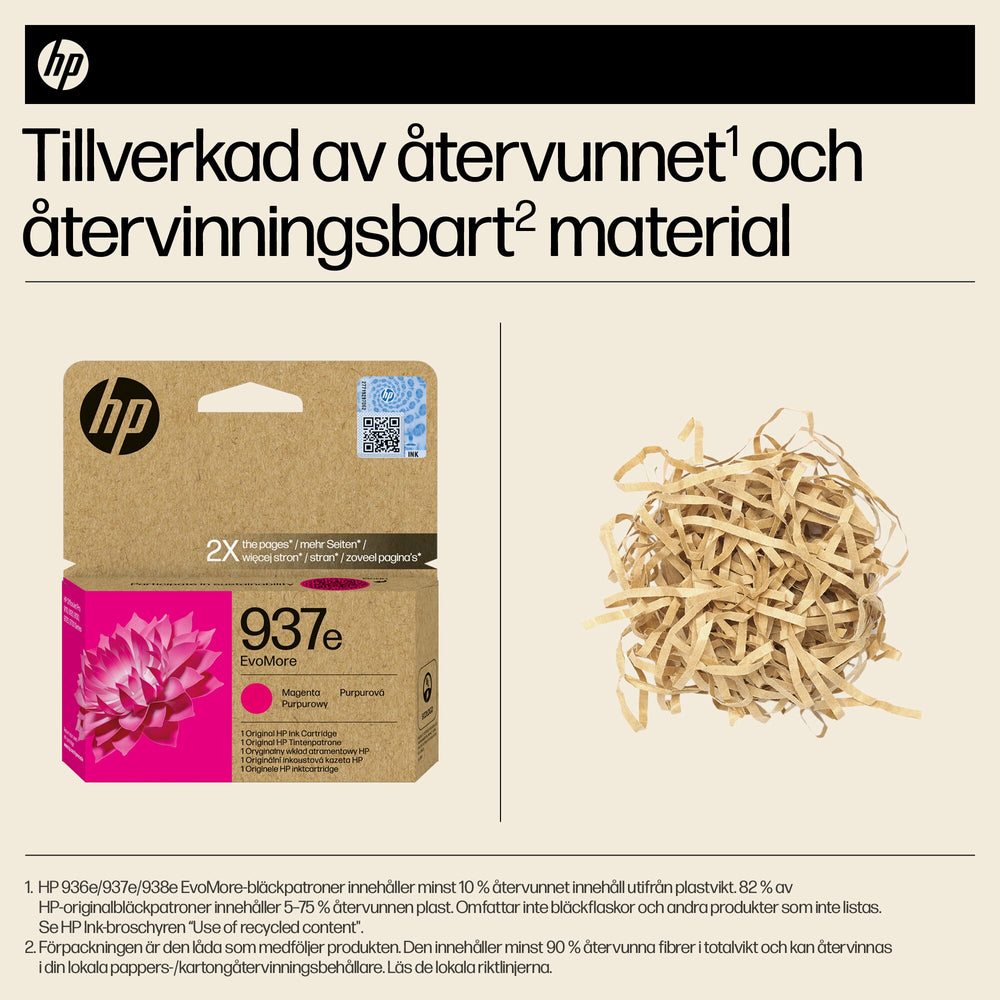 HP 937e EvoMore magenta originalbläckpatron