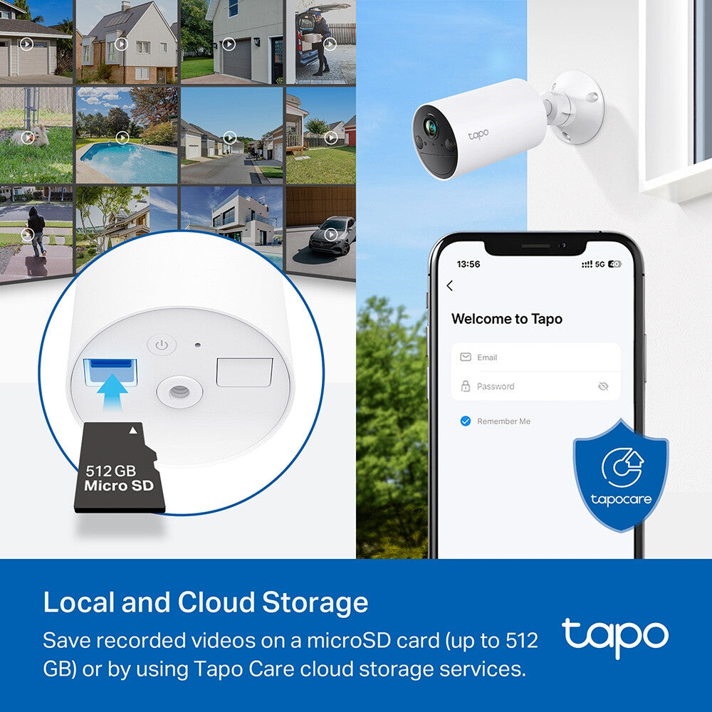 TP-Link Tapo C410 bevakningskameror Stifthylsa IP-säkerhetskamera Utomhus 2304 x 1296 pixlar Innertak/vägg
