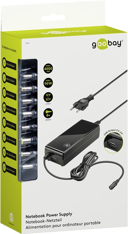 Goobay 55001 eladaptrar inomhus 90 W Svart