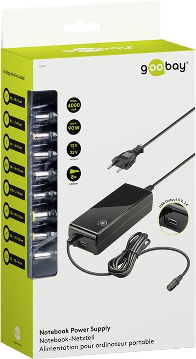 Goobay 55001 eladaptrar inomhus 90 W Svart