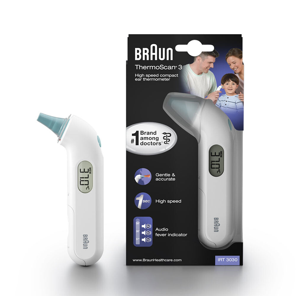 Braun ThermoScan 3 Kontakt Vit Öra