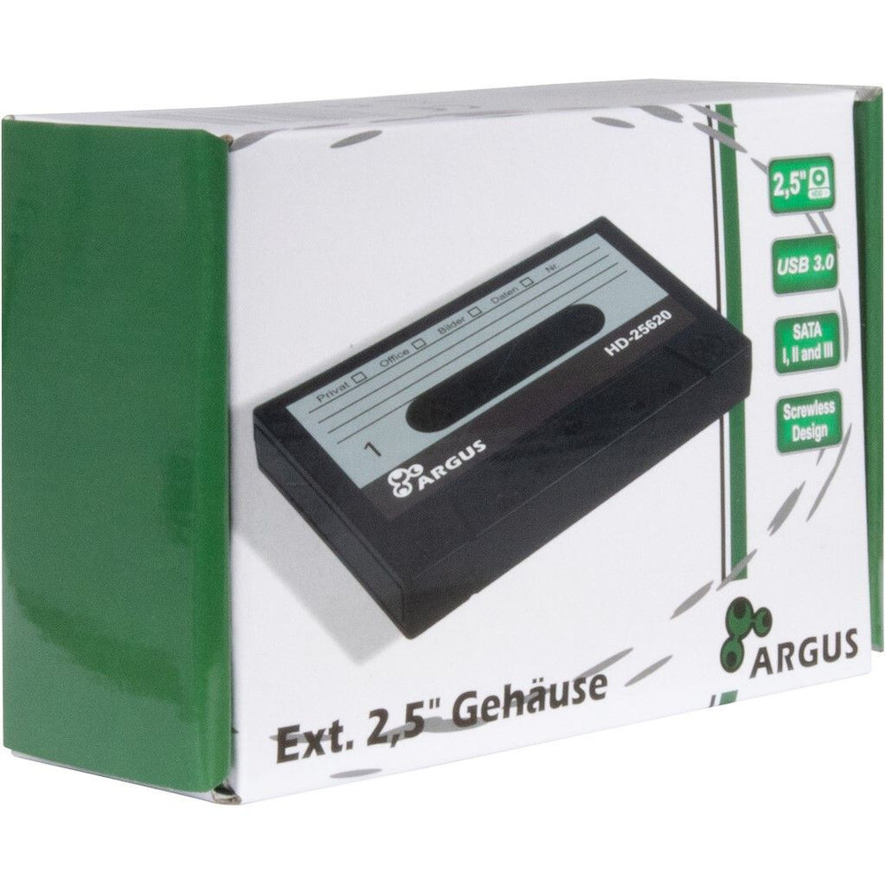 Inter-Tech HD-25620 HDD-hölje Svart, Vit 2.5