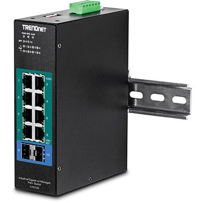 Trendnet TI-PG102I nätverksswitchar hanterad L2 Gigabit Ethernet (10/100/1000) Strömförsörjning via Ethernet (PoE) stöd Svart