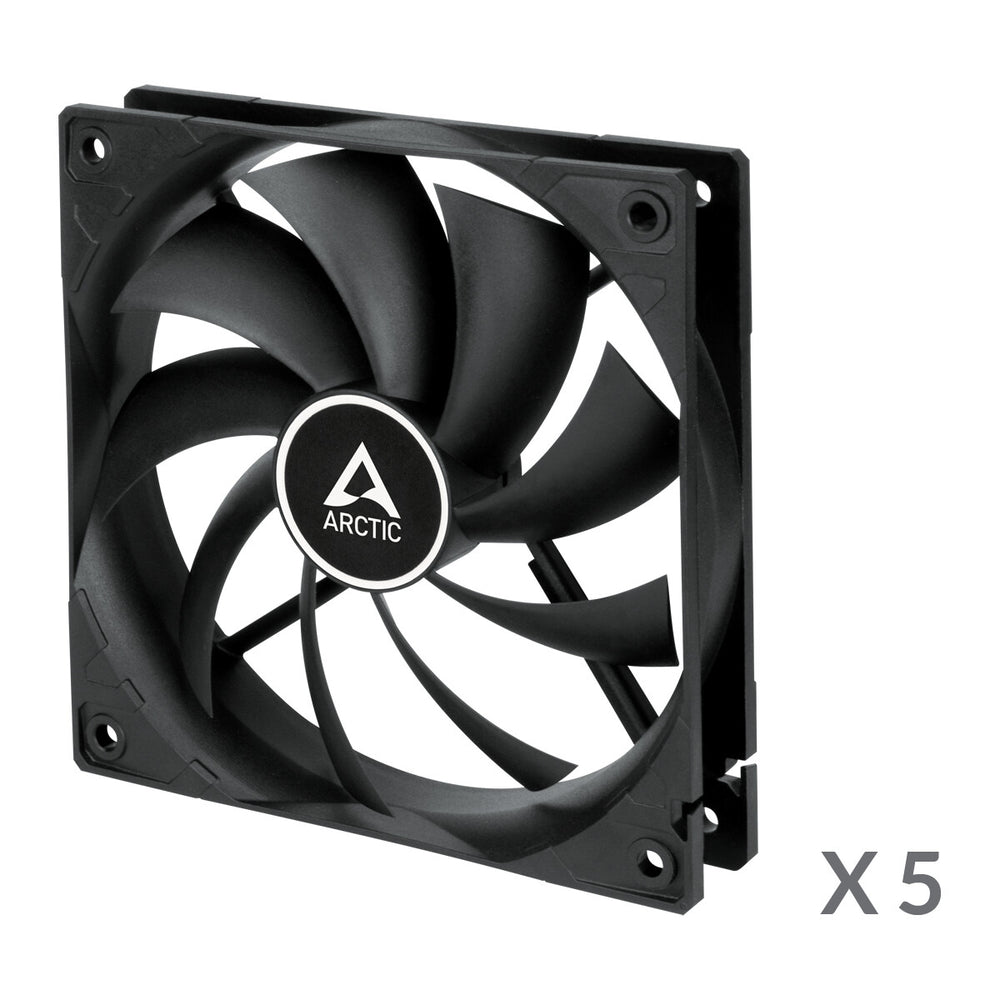 ARCTIC F12 Datorväska Fan 12 cm Svart 5 styck