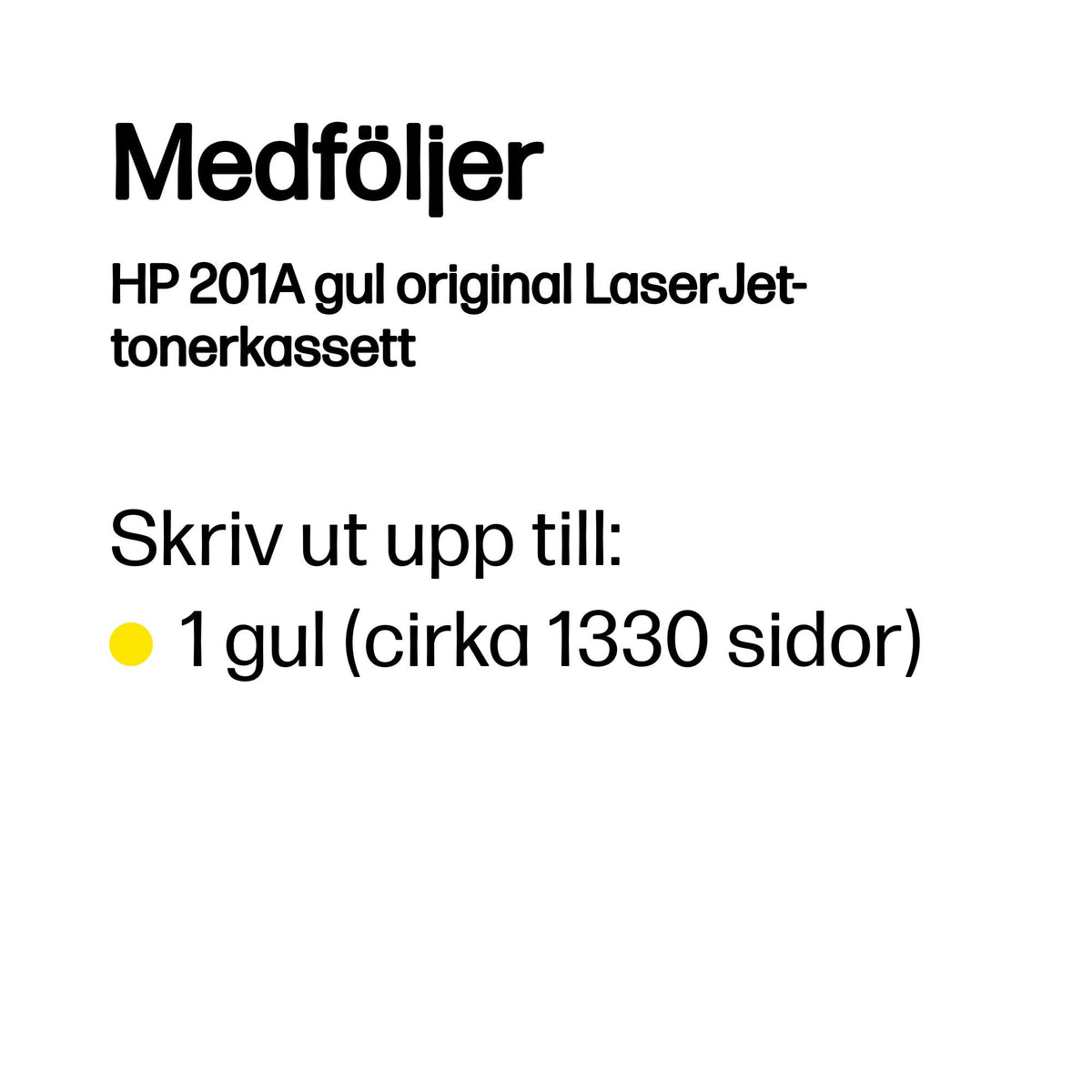 HP 201A gul original LaserJet-tonerkassett